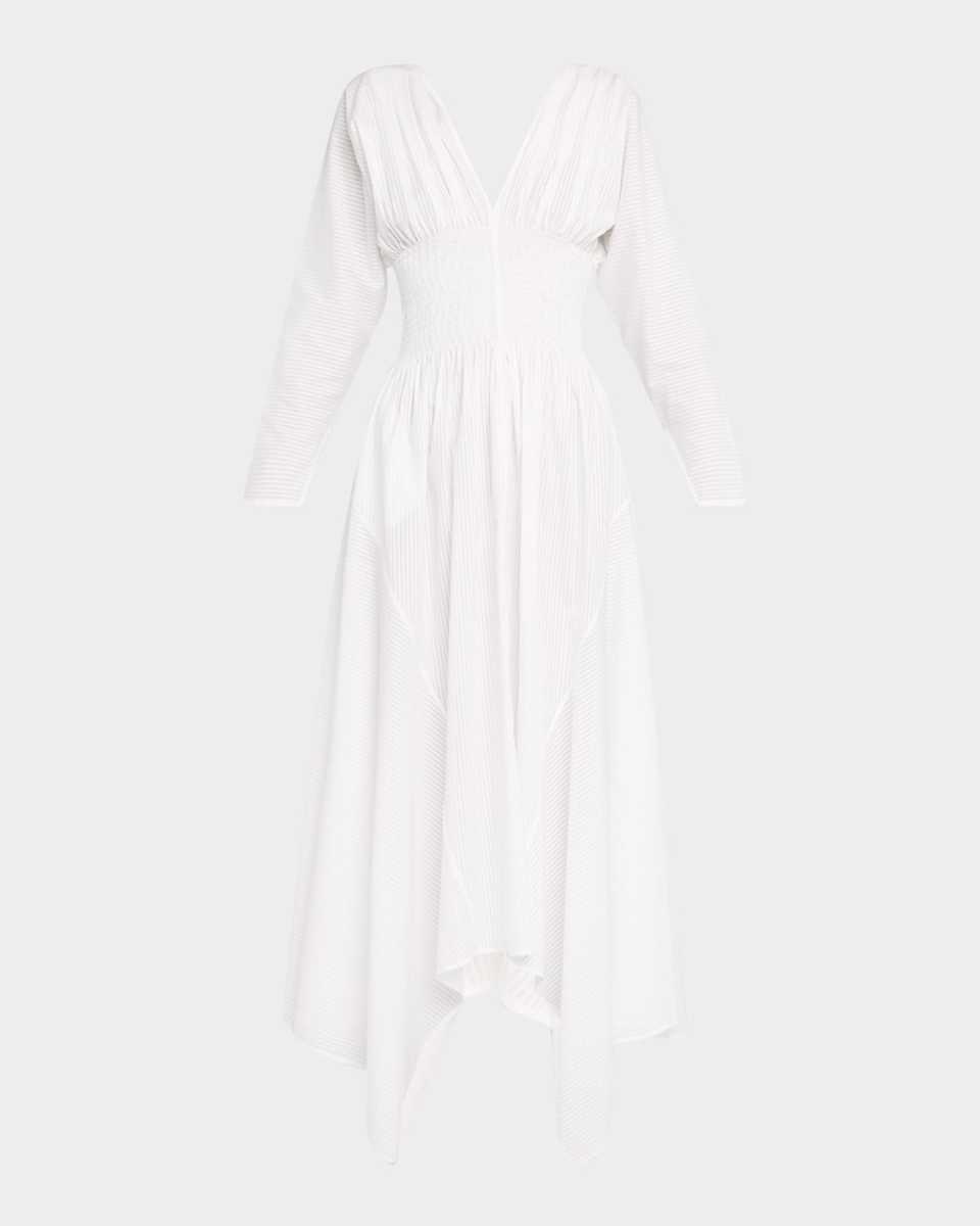 Camicia Shadow Striped Cotton Batiste Maxi Dress